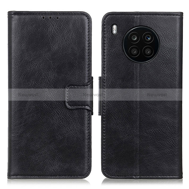 Leather Case Stands Flip Cover Holder M09L for Huawei Nova 8i Black