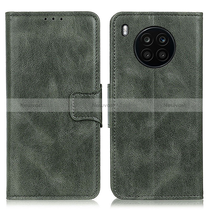 Leather Case Stands Flip Cover Holder M09L for Huawei Nova 8i Green