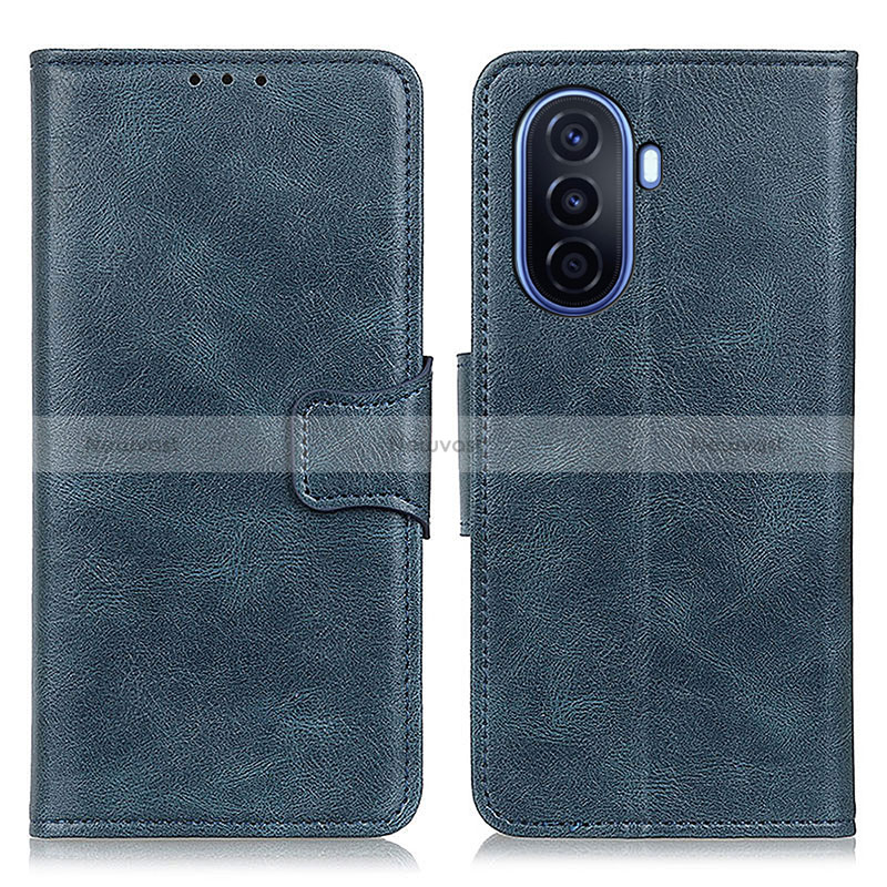 Leather Case Stands Flip Cover Holder M09L for Huawei Nova Y70 Blue