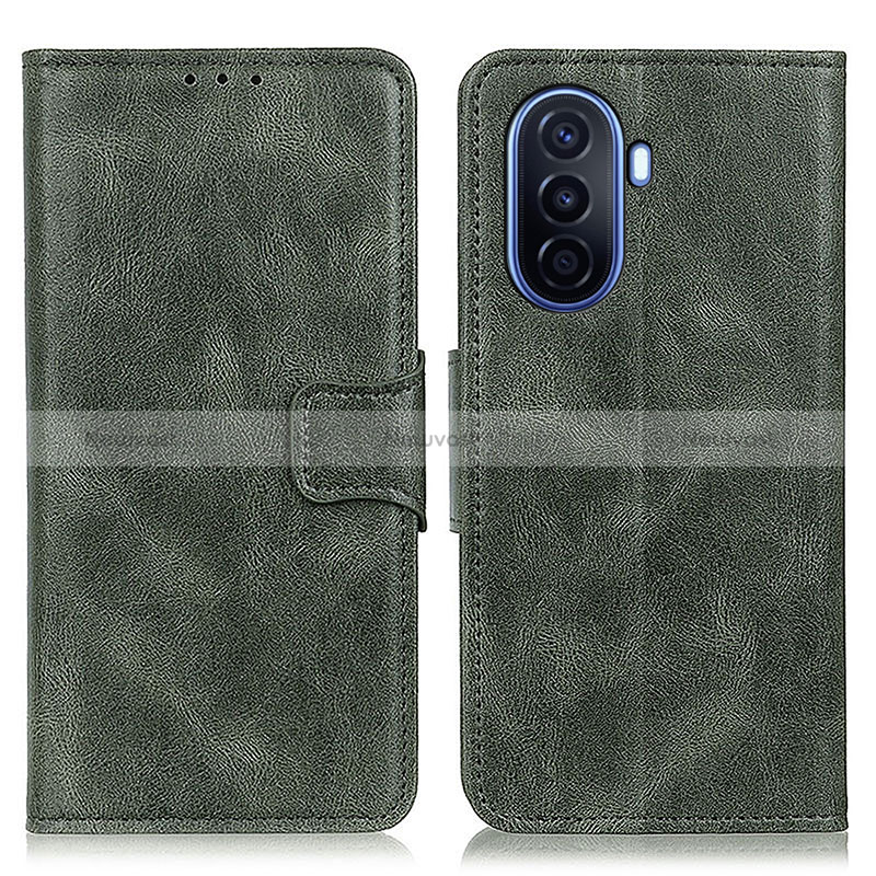 Leather Case Stands Flip Cover Holder M09L for Huawei Nova Y70 Green