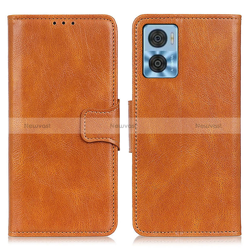 Leather Case Stands Flip Cover Holder M09L for Motorola Moto E22