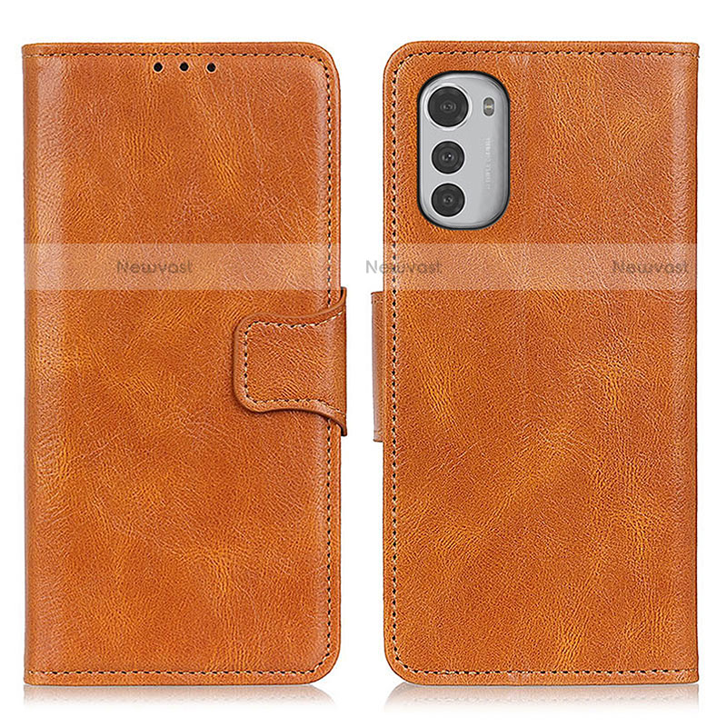 Leather Case Stands Flip Cover Holder M09L for Motorola Moto E32