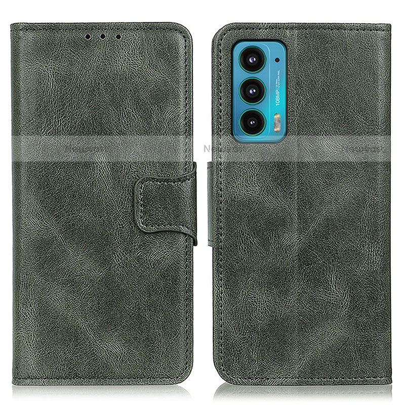 Leather Case Stands Flip Cover Holder M09L for Motorola Moto Edge 20 5G Green