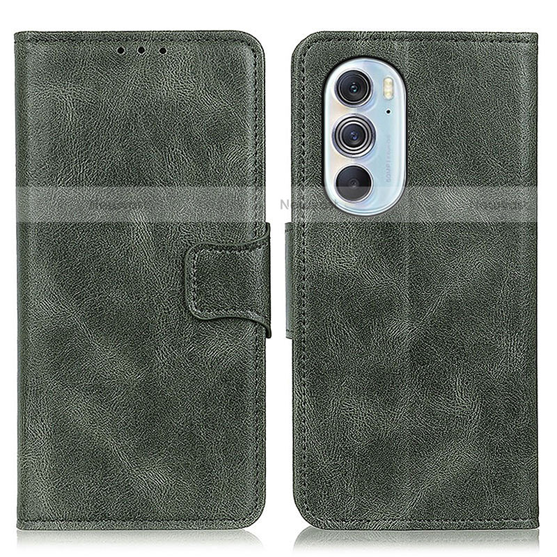 Leather Case Stands Flip Cover Holder M09L for Motorola Moto Edge 30 Pro 5G Green