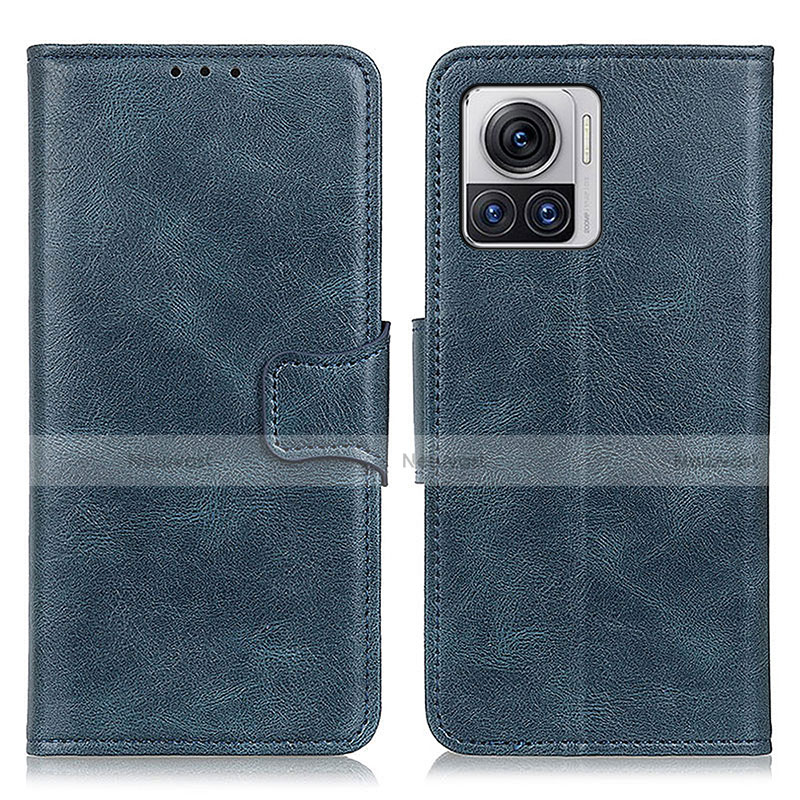 Leather Case Stands Flip Cover Holder M09L for Motorola Moto Edge 30 Ultra 5G Blue