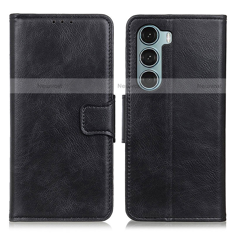 Leather Case Stands Flip Cover Holder M09L for Motorola Moto Edge S30 5G Black