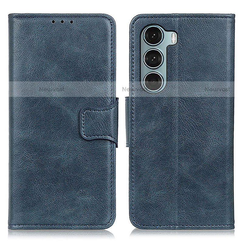 Leather Case Stands Flip Cover Holder M09L for Motorola Moto Edge S30 5G Blue