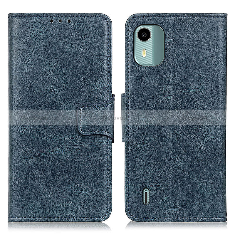 Leather Case Stands Flip Cover Holder M09L for Nokia C12 Plus Blue