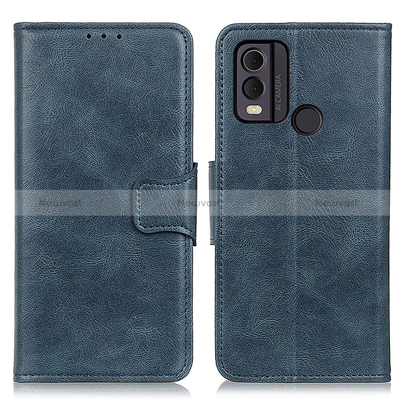 Leather Case Stands Flip Cover Holder M09L for Nokia C22 Blue