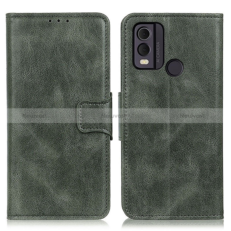 Leather Case Stands Flip Cover Holder M09L for Nokia C22 Green