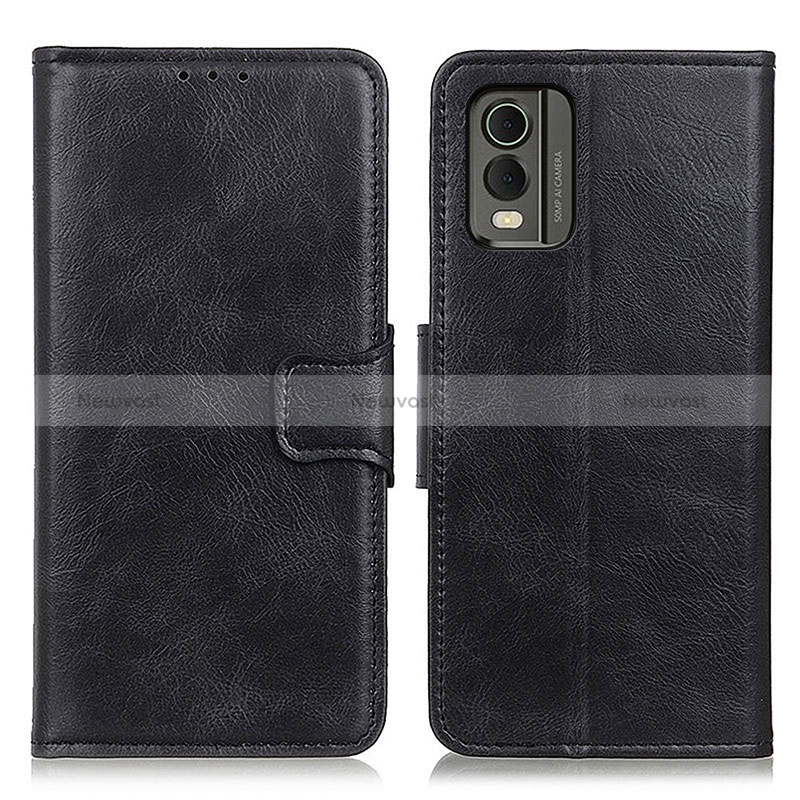 Leather Case Stands Flip Cover Holder M09L for Nokia C32 Black