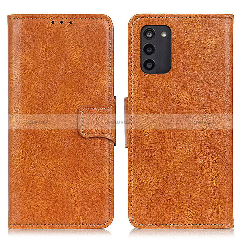 Leather Case Stands Flip Cover Holder M09L for Nokia G100 Brown