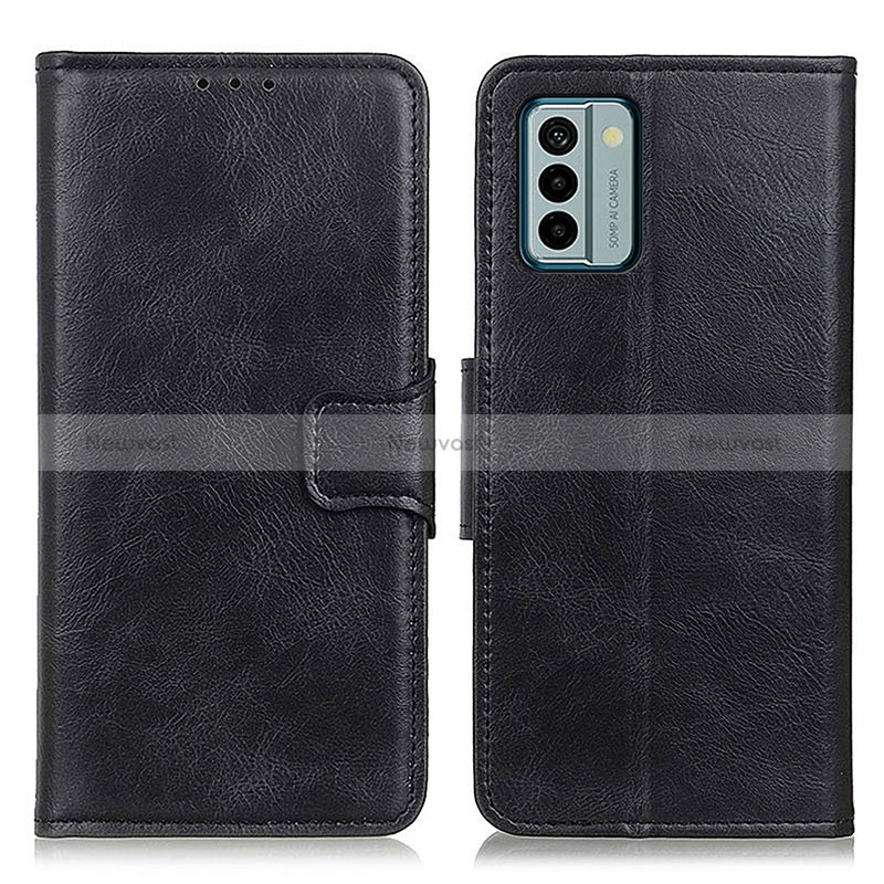 Leather Case Stands Flip Cover Holder M09L for Nokia G22 Black