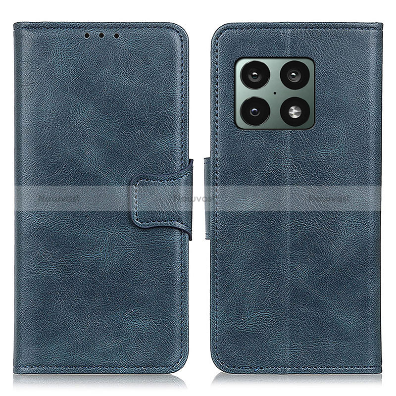 Leather Case Stands Flip Cover Holder M09L for OnePlus 10 Pro 5G Blue