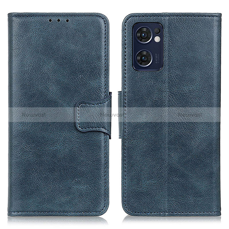 Leather Case Stands Flip Cover Holder M09L for OnePlus Nord CE 2 5G Blue