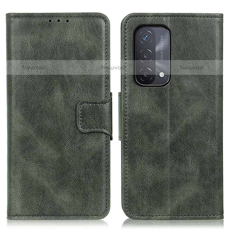 Leather Case Stands Flip Cover Holder M09L for Oppo A93 5G Green