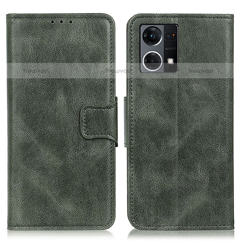 Leather Case Stands Flip Cover Holder M09L for Oppo F21 Pro 4G Green