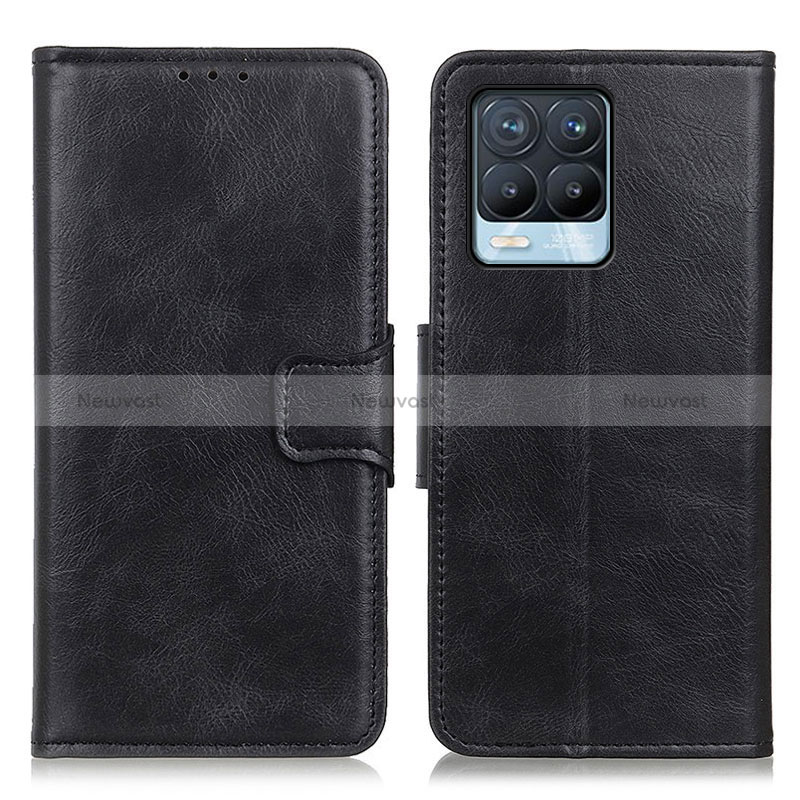 Leather Case Stands Flip Cover Holder M09L for Realme 8 Pro Black