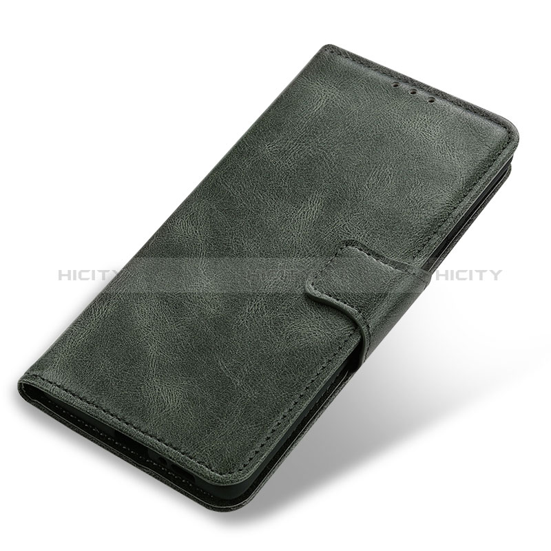 Leather Case Stands Flip Cover Holder M09L for Samsung Galaxy A03s Green