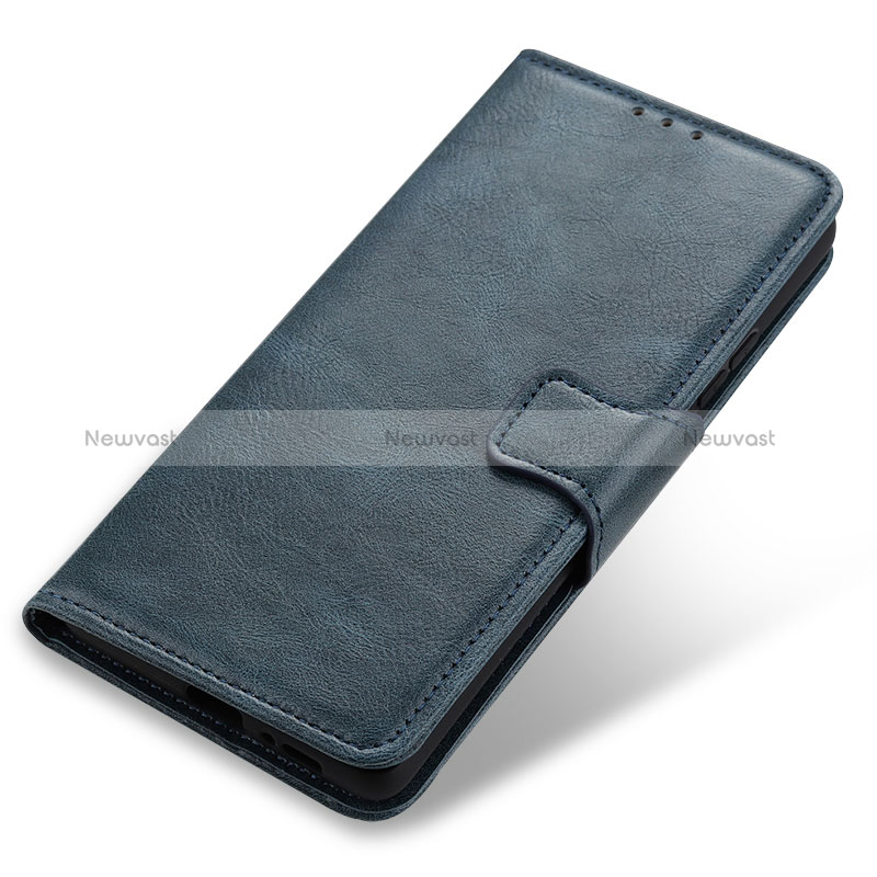 Leather Case Stands Flip Cover Holder M09L for Samsung Galaxy A32 4G Blue