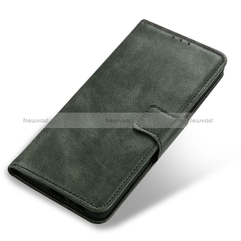 Leather Case Stands Flip Cover Holder M09L for Samsung Galaxy A32 4G Green