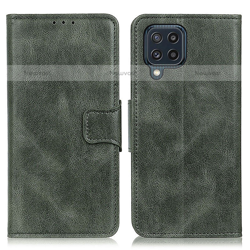 Leather Case Stands Flip Cover Holder M09L for Samsung Galaxy M32 4G Green