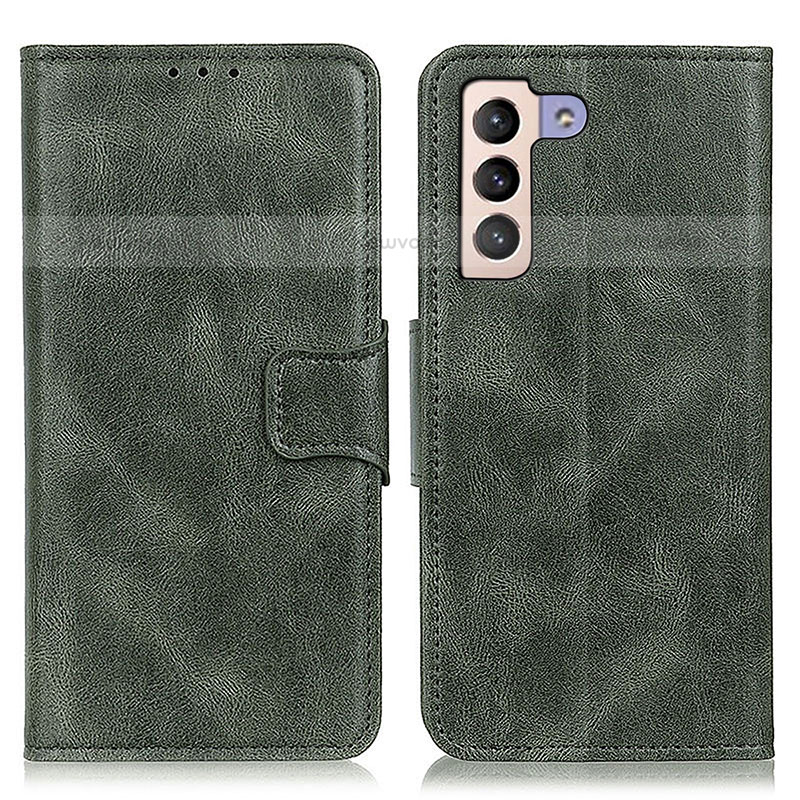 Leather Case Stands Flip Cover Holder M09L for Samsung Galaxy S21 Plus 5G Green