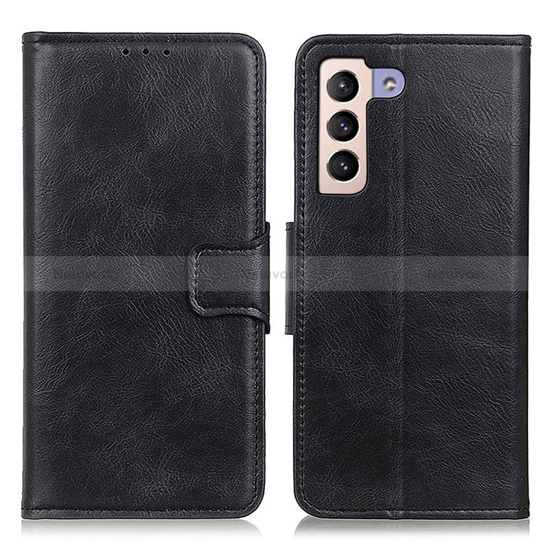 Leather Case Stands Flip Cover Holder M09L for Samsung Galaxy S22 Plus 5G Black