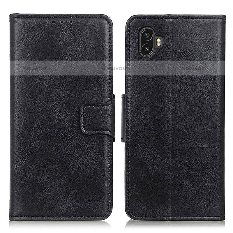 Leather Case Stands Flip Cover Holder M09L for Samsung Galaxy Xcover Pro 2 5G Black