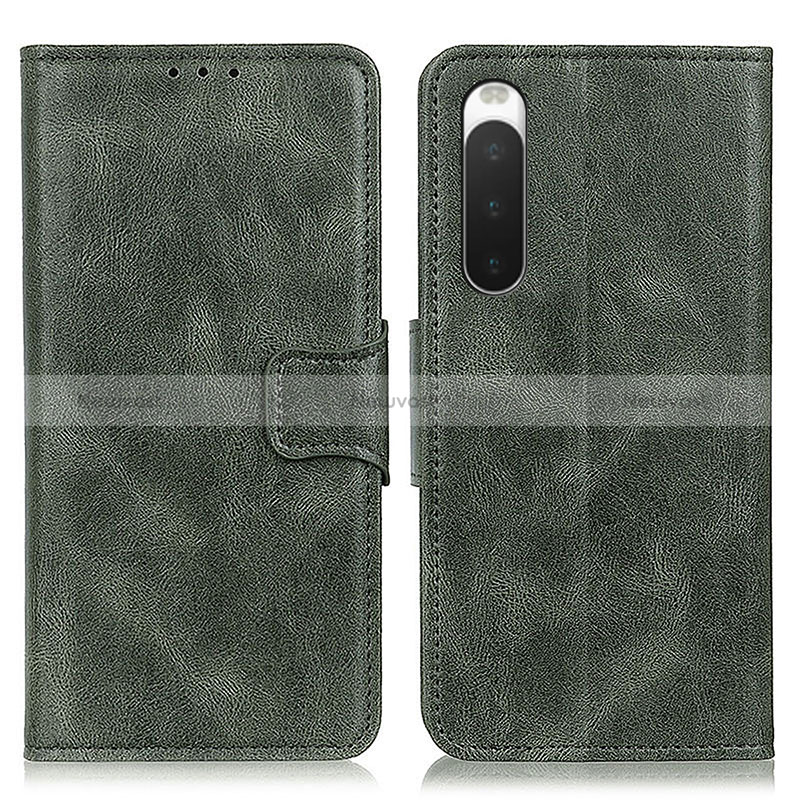 Leather Case Stands Flip Cover Holder M09L for Sony Xperia 10 IV Green