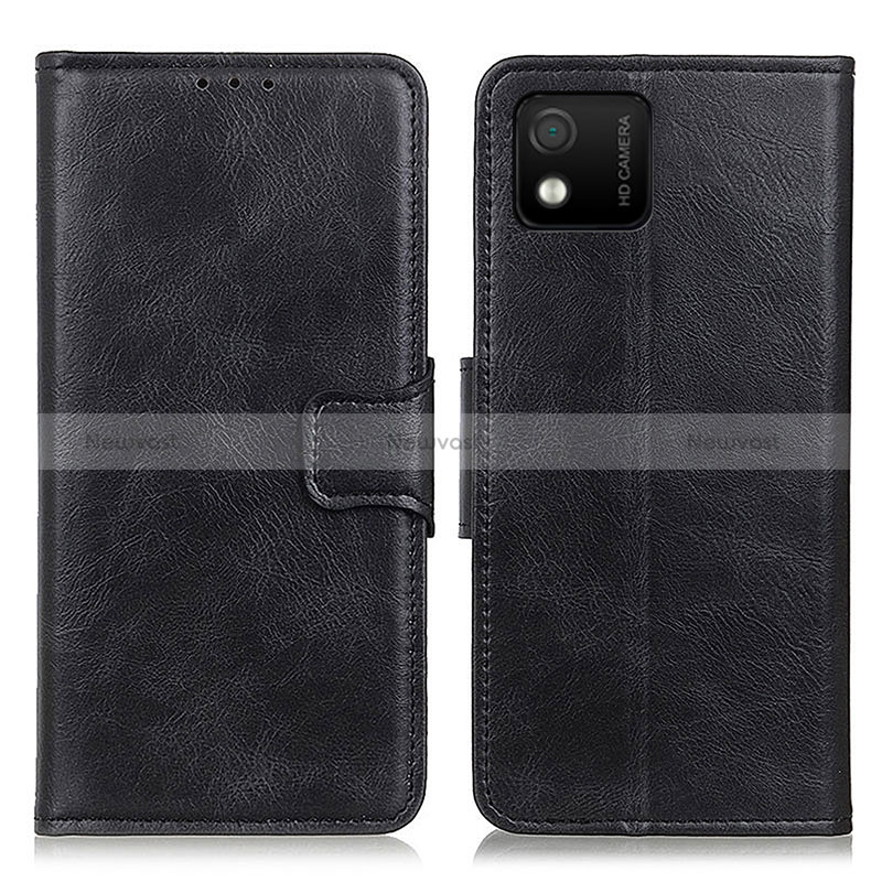 Leather Case Stands Flip Cover Holder M09L for Wiko Y52 Black