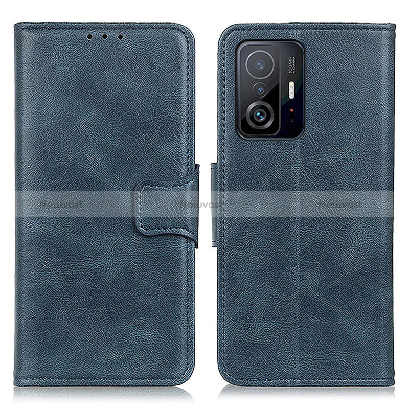 Leather Case Stands Flip Cover Holder M09L for Xiaomi Mi 11T Pro 5G Blue