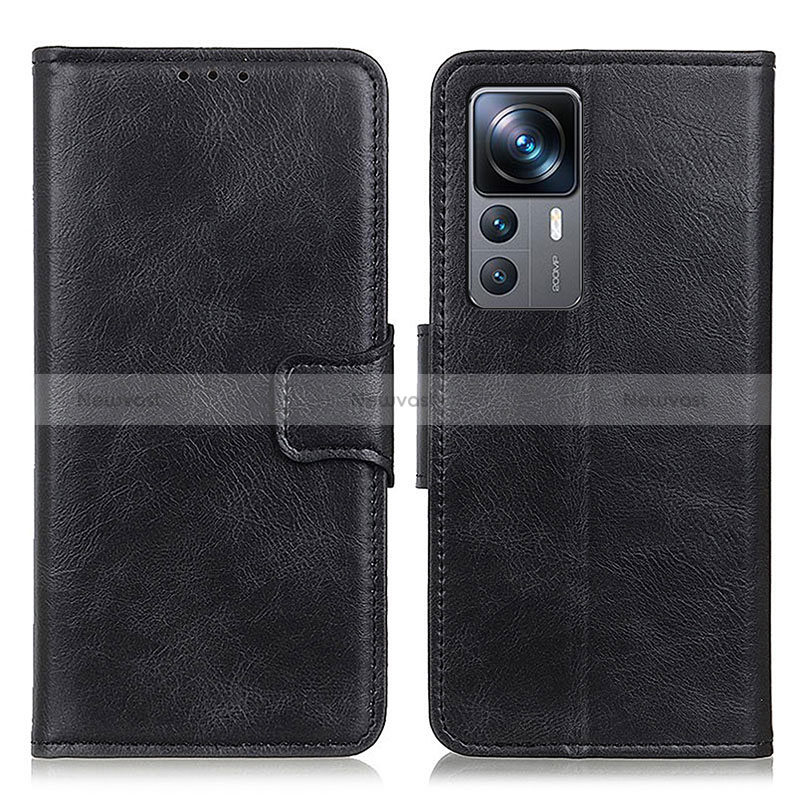 Leather Case Stands Flip Cover Holder M09L for Xiaomi Mi 12T 5G Black