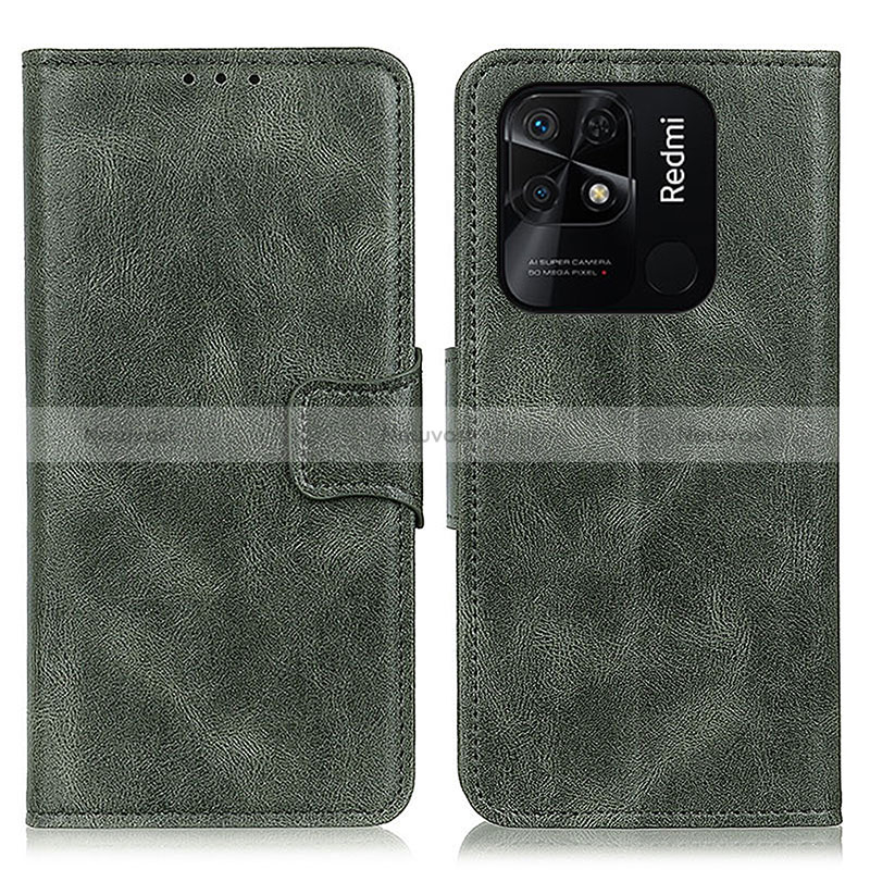 Leather Case Stands Flip Cover Holder M09L for Xiaomi Redmi 10 Power Green