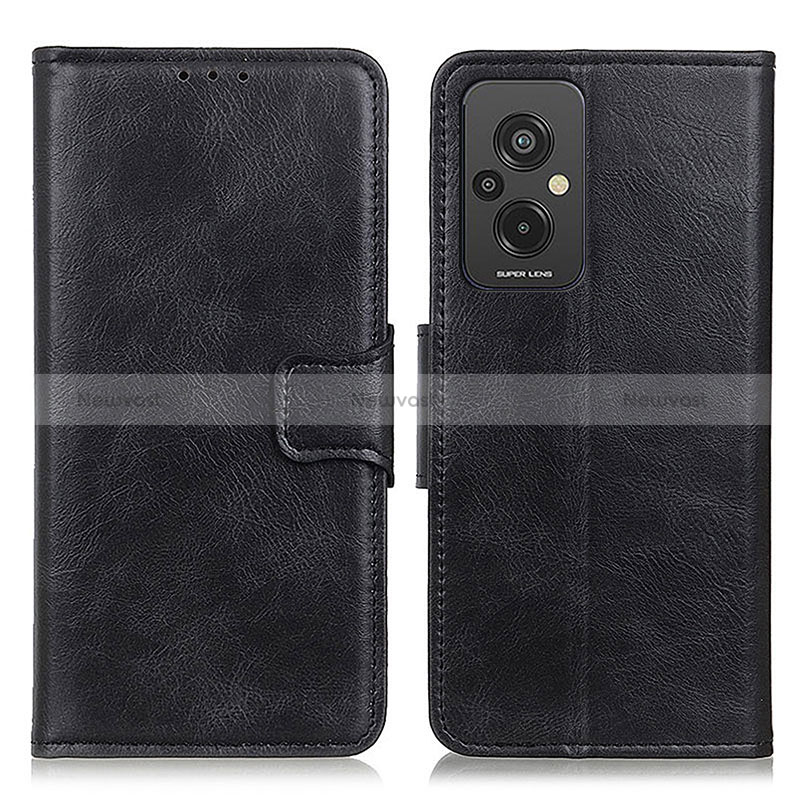 Leather Case Stands Flip Cover Holder M09L for Xiaomi Redmi 11 Prime 4G Black