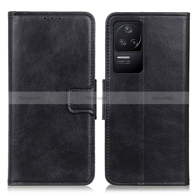 Leather Case Stands Flip Cover Holder M09L for Xiaomi Redmi K40S 5G Black