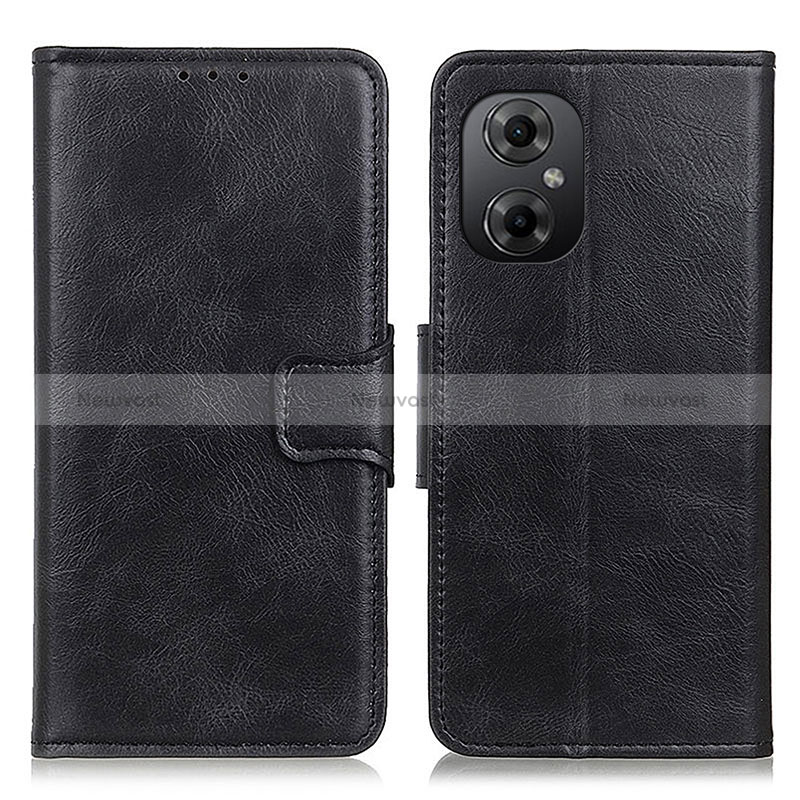 Leather Case Stands Flip Cover Holder M09L for Xiaomi Redmi Note 11R 5G Black