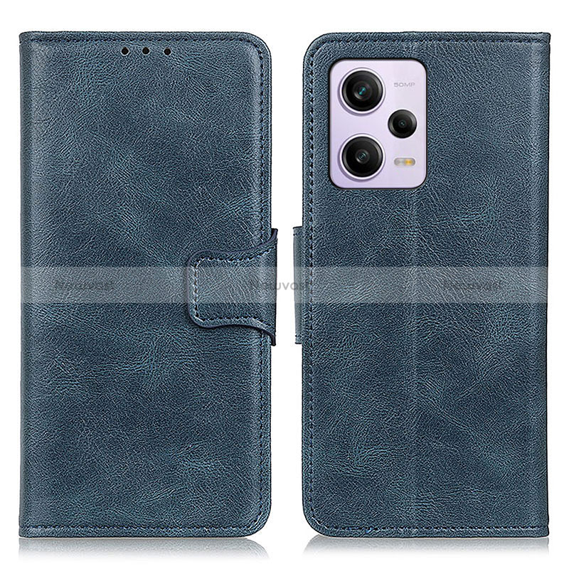 Leather Case Stands Flip Cover Holder M09L for Xiaomi Redmi Note 12 Pro 5G Blue