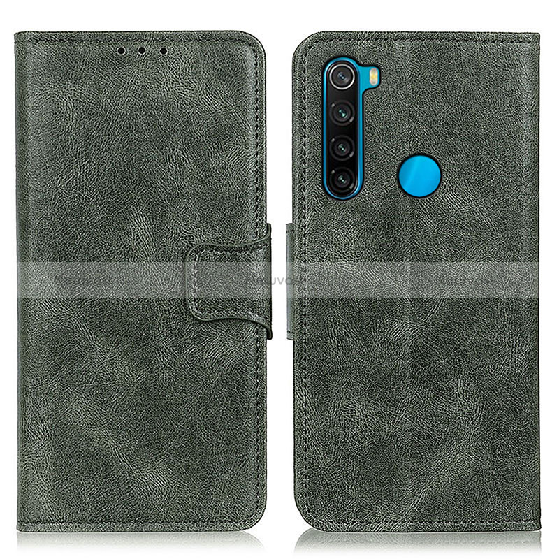 Leather Case Stands Flip Cover Holder M09L for Xiaomi Redmi Note 8 (2021) Green