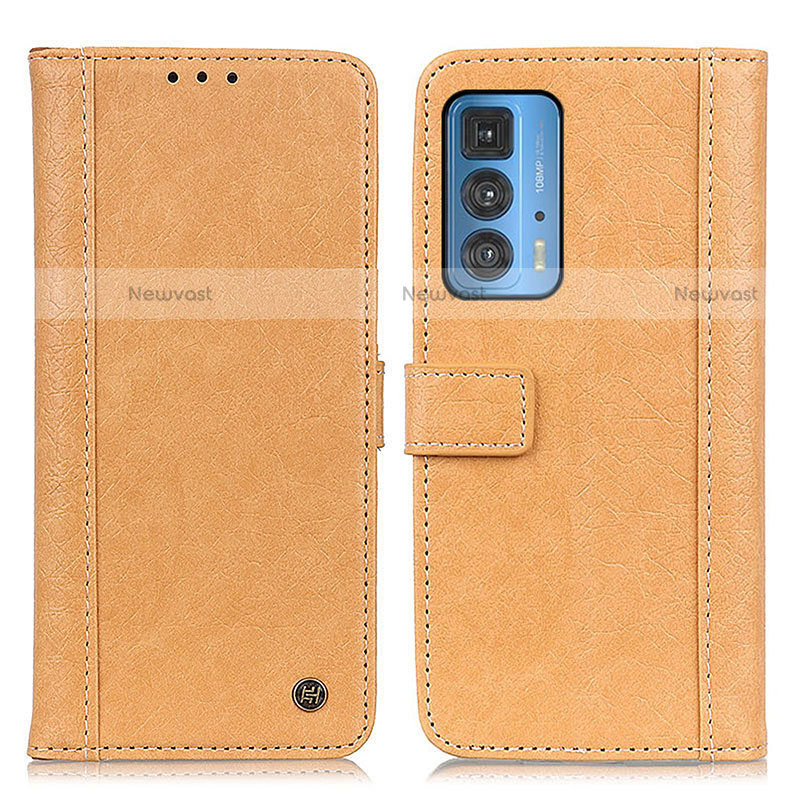 Leather Case Stands Flip Cover Holder M10L for Motorola Moto Edge 20 Pro 5G Brown