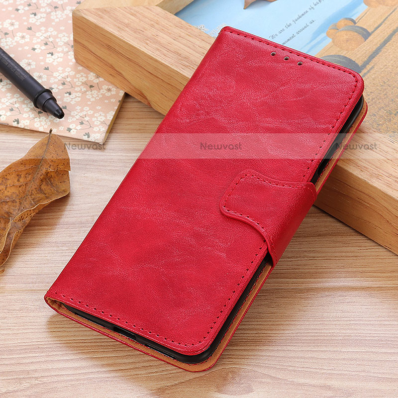 Leather Case Stands Flip Cover Holder M10L for Motorola Moto G Play (2023) Red