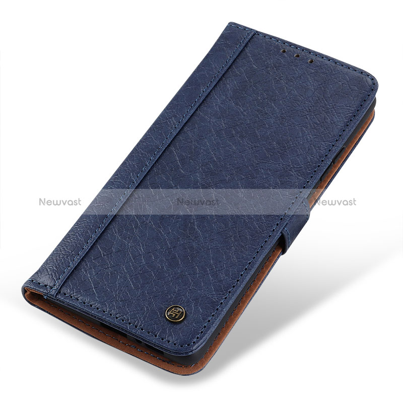 Leather Case Stands Flip Cover Holder M10L for OnePlus 9 5G Blue