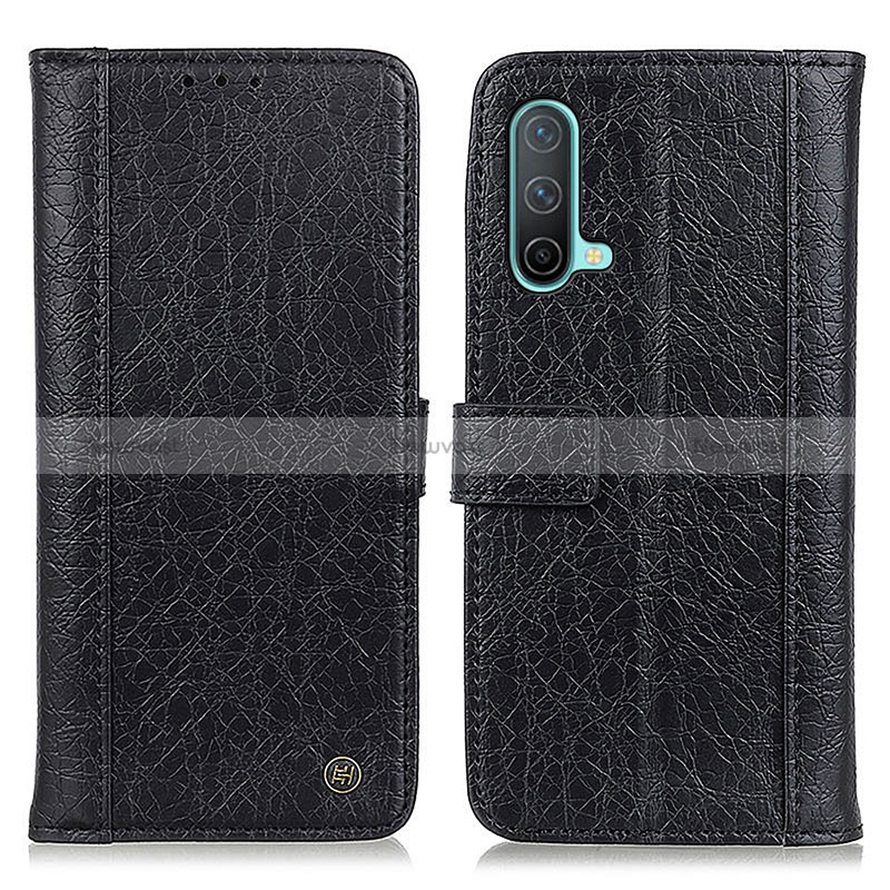 Leather Case Stands Flip Cover Holder M10L for OnePlus Nord CE 5G Black