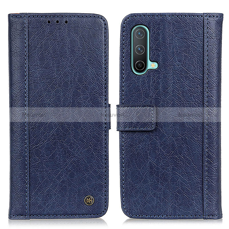 Leather Case Stands Flip Cover Holder M10L for OnePlus Nord CE 5G Blue