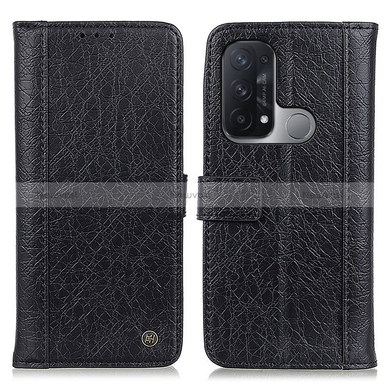 Leather Case Stands Flip Cover Holder M10L for Oppo Reno5 A Black