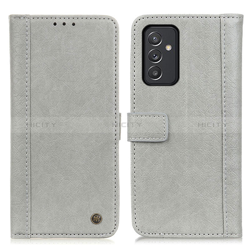 Leather Case Stands Flip Cover Holder M10L for Samsung Galaxy A34 5G Gray