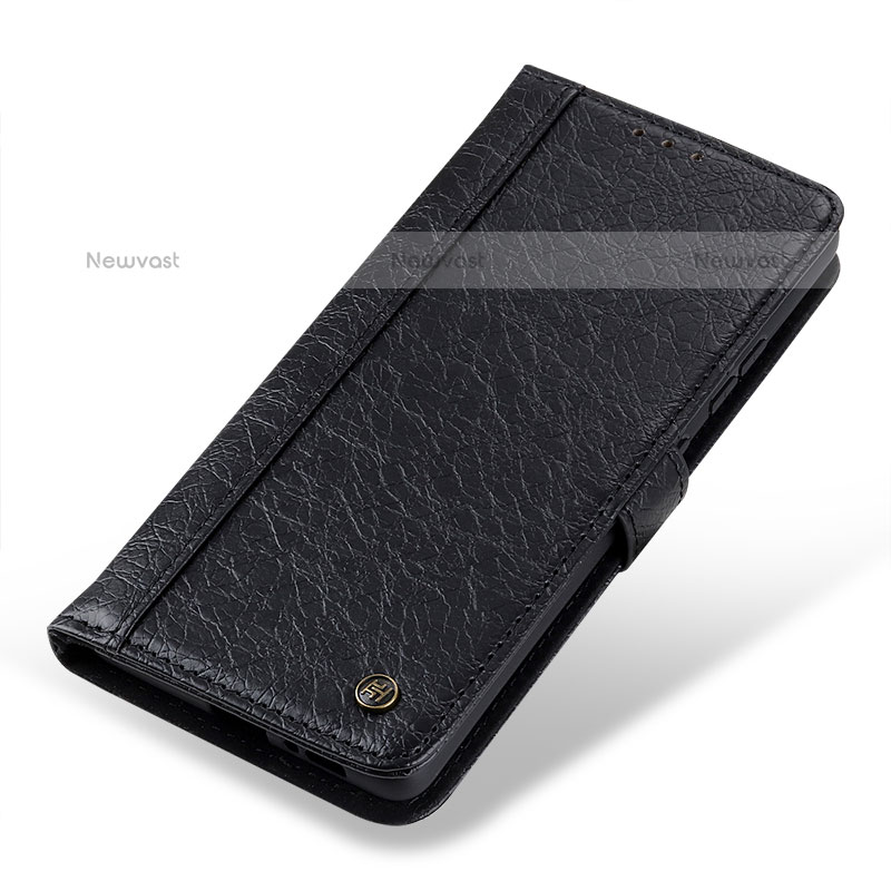 Leather Case Stands Flip Cover Holder M10L for Samsung Galaxy M32 5G Black