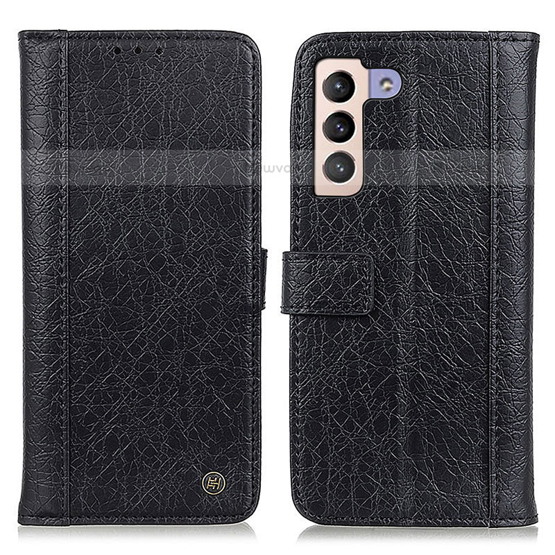 Leather Case Stands Flip Cover Holder M10L for Samsung Galaxy S21 Plus 5G Black