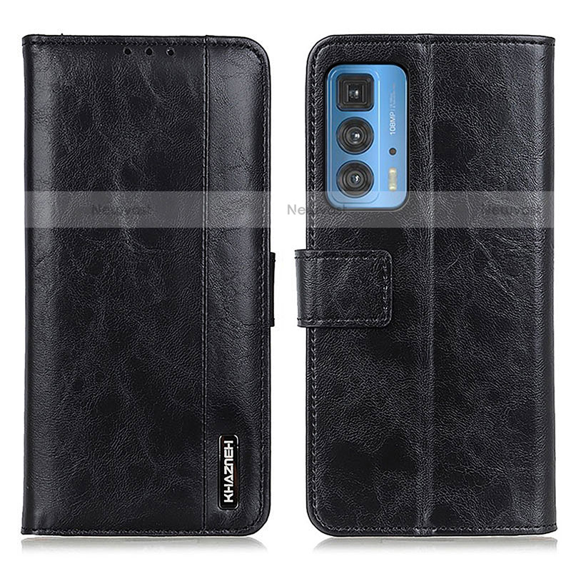 Leather Case Stands Flip Cover Holder M11L for Motorola Moto Edge 20 Pro 5G Black