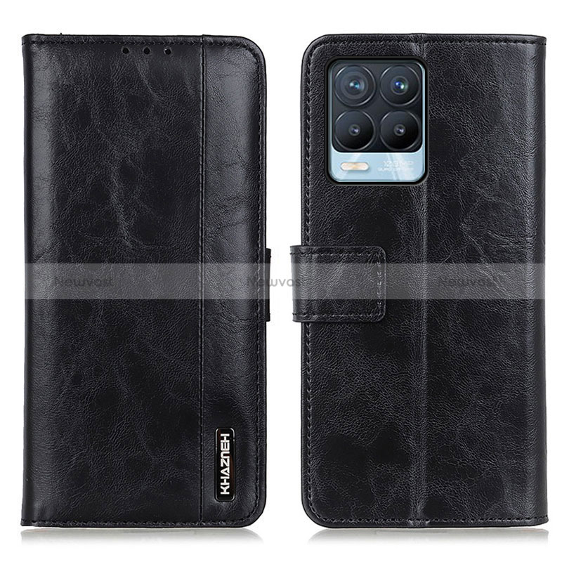 Leather Case Stands Flip Cover Holder M11L for Realme 8 Pro Black